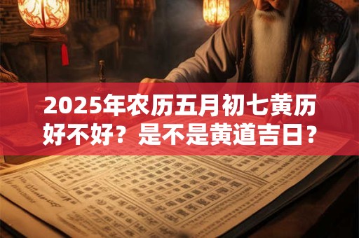 2025年农历五月初七黄历好不好？是不是黄道吉日？