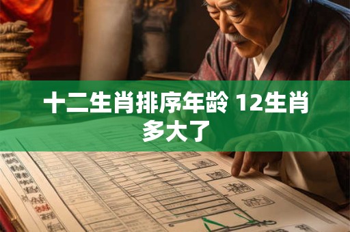 十二生肖排序年龄 12生肖多大了