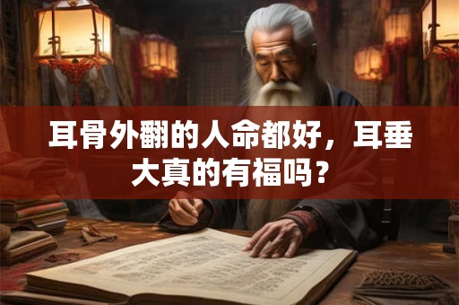 耳骨外翻的人命都好，耳垂大真的有福吗？