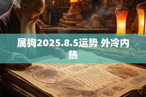 属狗2025.8.5运势 外冷内热