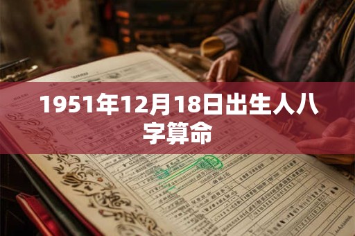 1951年12月18日出生人八字算命