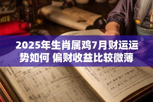 2025年生肖属鸡7月财运运势如何 偏财收益比较微薄