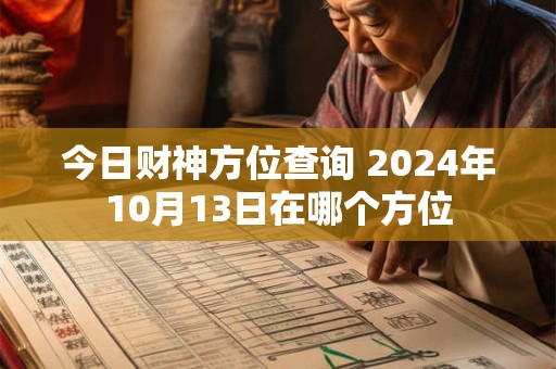 今日财神方位查询 2024年10月13日在哪个方位