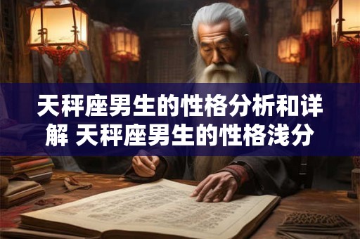 天秤座男生的性格分析和详解 天秤座男生的性格浅分析