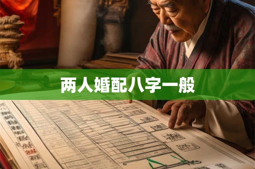 两人婚配八字一般