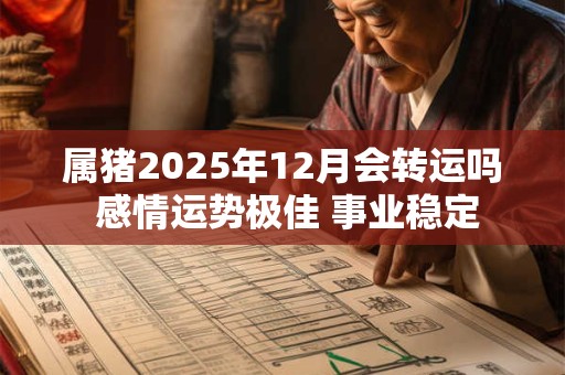属猪2025年12月会转运吗 感情运势极佳 事业稳定
