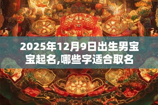 2025年12月9日出生男宝宝起名,哪些字适合取名