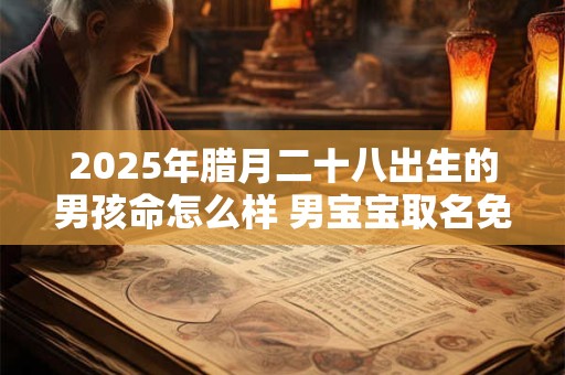 2025年腊月二十八出生的男孩命怎么样 男宝宝取名免费最新版