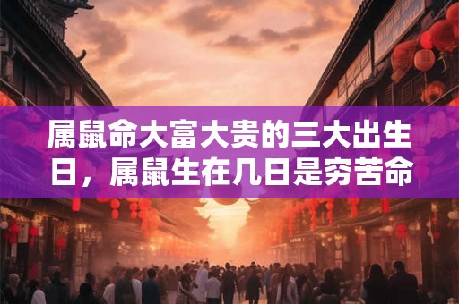 属鼠命大富大贵的三大出生日，属鼠生在几日是穷苦命？