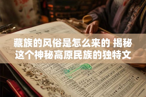 藏族的风俗是怎么来的 揭秘这个神秘高原民族的独特文化