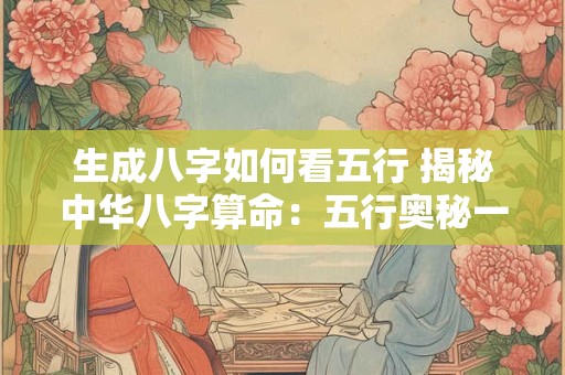 生成八字如何看五行 揭秘中华八字算命：五行奥秘一触即发！