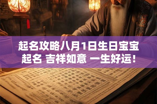 起名攻略八月1日生日宝宝起名 吉祥如意 一生好运！