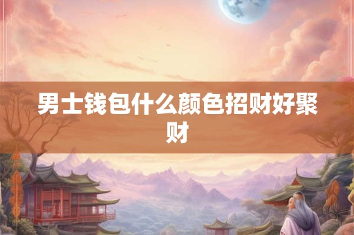 男士钱包什么颜色招财好聚财