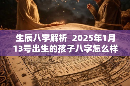 生辰八字解析  2025年1月13号出生的孩子八字怎么样