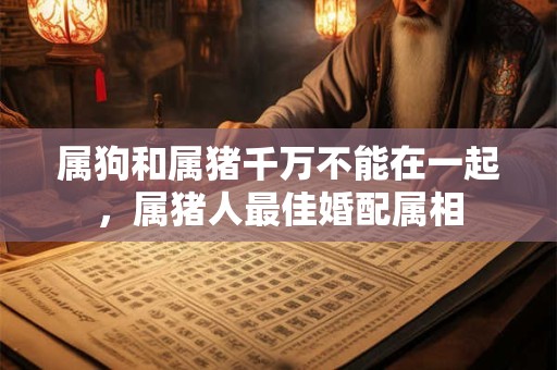 属狗和属猪千万不能在一起，属猪人最佳婚配属相