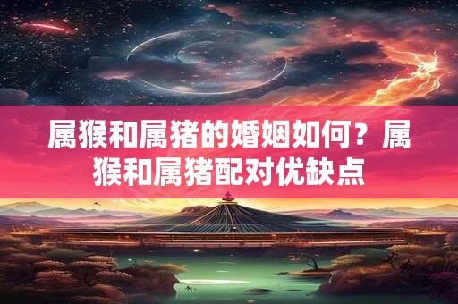 属猴和属猪的婚姻如何？属猴和属猪配对优缺点