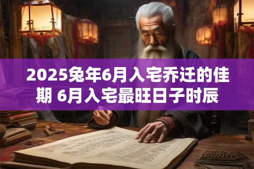 2025兔年6月入宅乔迁的佳期 6月入宅最旺日子时辰