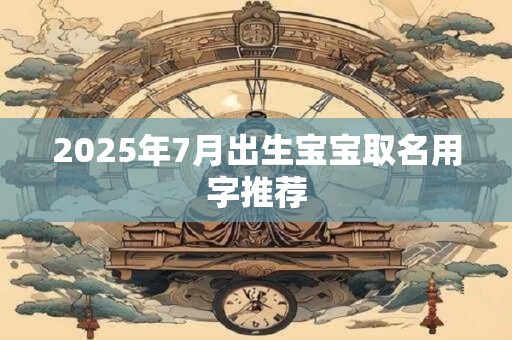 2025年7月出生宝宝取名用字推荐 2025年7月出生宝宝取名用字推荐