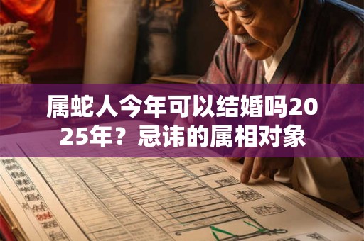 属蛇人今年可以结婚吗2025年？忌讳的属相对象