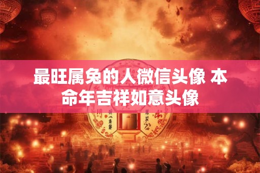 最旺属兔的人微信头像 本命年吉祥如意头像