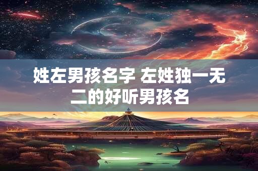 姓左男孩名字 左姓独一无二的好听男孩名