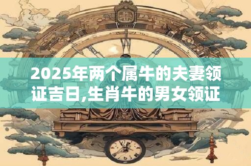 2025年两个属牛的夫妻领证吉日,生肖牛的男女领证