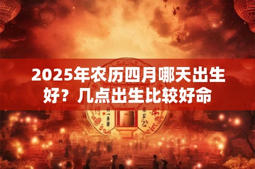 2025年农历四月哪天出生好？几点出生比较好命
