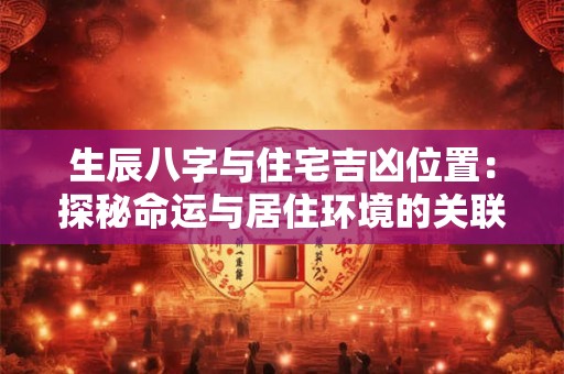 生辰八字与住宅吉凶位置：探秘命运与居住环境的关联