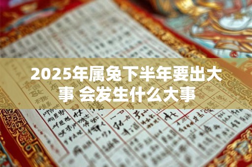 2025年属兔下半年要出大事 会发生什么大事