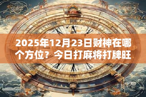 2025年12月23日财神在哪个方位？今日打麻将打牌旺运方位