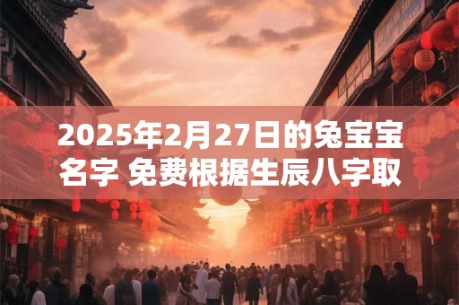 2025年2月27日的兔宝宝名字 免费根据生辰八字取名
