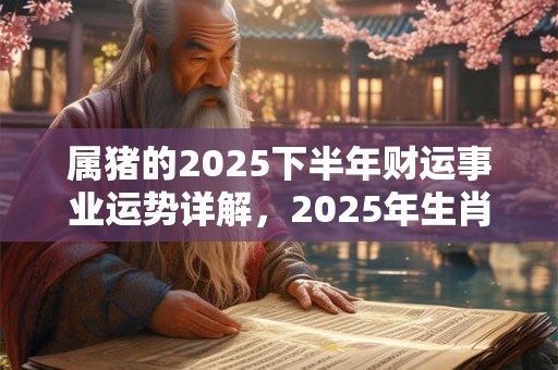 属猪的2025下半年财运事业运势详解，2025年生肖猪最新工作运势分析