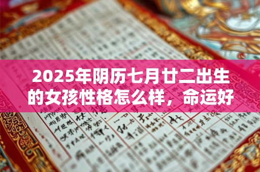 2025年阴历七月廿二出生的女孩性格怎么样，命运好不好？