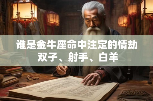 谁是金牛座命中注定的情劫 双子、射手、白羊