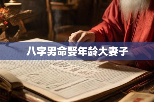 八字男命娶年龄大妻子