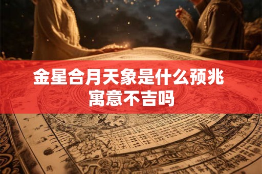 金星合月天象是什么预兆 寓意不吉吗 金星合月天象是什么预兆 寓意不吉吗