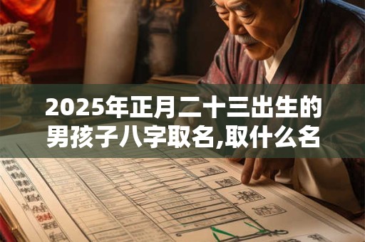 2025年正月二十三出生的男孩子八字取名,取什么名字最好