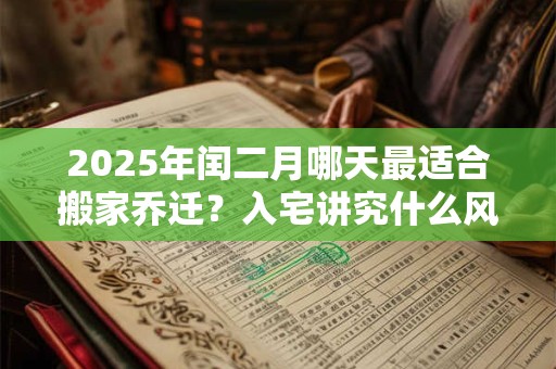 2025年闰二月哪天最适合搬家乔迁？入宅讲究什么风水