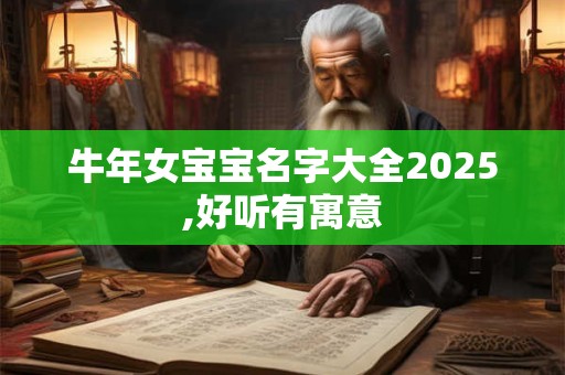 牛年女宝宝名字大全2025,好听有寓意 牛年女宝宝名字大全2025,好听有寓意