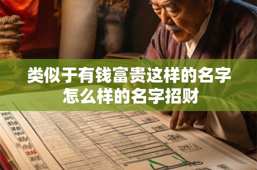 类似于有钱富贵这样的名字 怎么样的名字招财