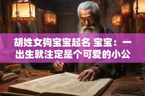 胡姓女狗宝宝起名 宝宝：一出生就注定是个可爱的小公主