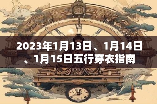2023年1月13日、1月14日、1月15日五行穿衣指南
