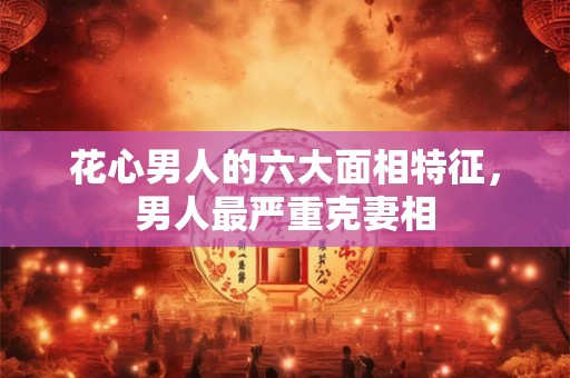 花心男人的六大面相特征，男人最严重克妻相