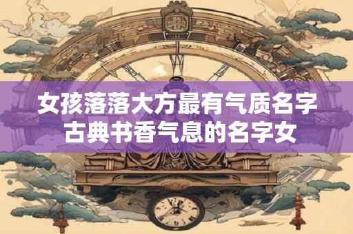 女孩落落大方最有气质名字 古典书香气息的名字女