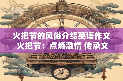 火把节的风俗介绍英语作文 火把节：点燃激情 传承文化