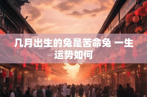 几月出生的兔是苦命兔 一生运势如何