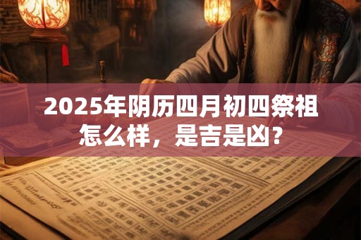 2025年阴历四月初四祭祖怎么样，是吉是凶？