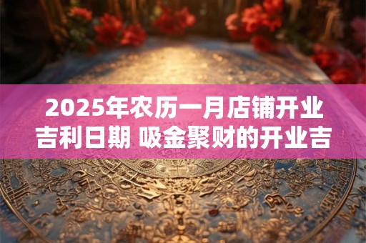 2025年农历一月店铺开业吉利日期 吸金聚财的开业吉日