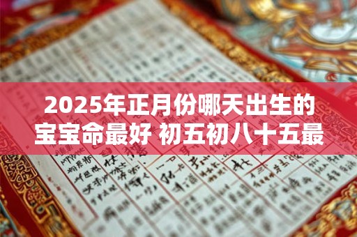 2025年正月份哪天出生的宝宝命最好 初五初八十五最旺运
