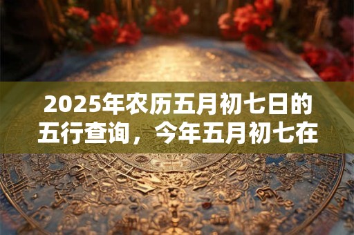 2025年农历五月初七日的五行查询，今年五月初七在星期几